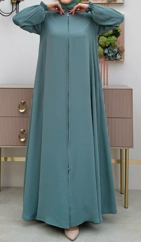 Zipper abaya set