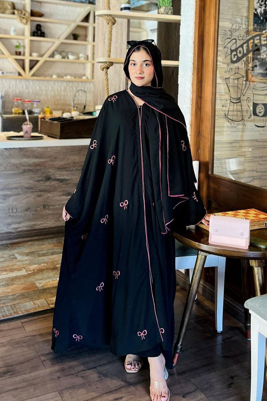 Bow style abaya